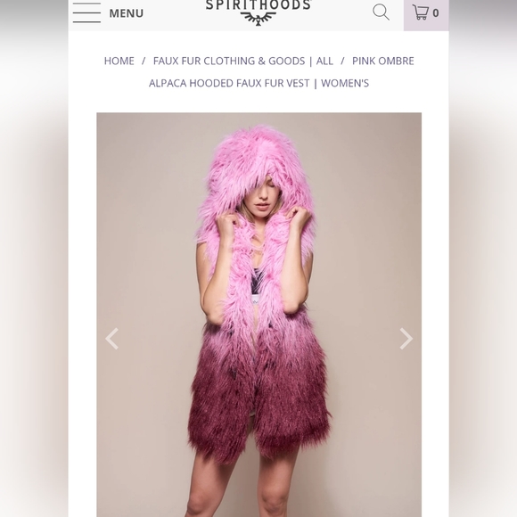 Spirit Hoods Pink Ombre Alpaca Vest - Picture 3 of 3